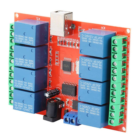 USB Relay,Relay Board,Relay Module,12V 8-Channel USB Controller Switch Relay Module for Intelligent Switch Control, Electrical Control, Industrial...
