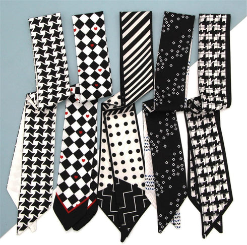 5 Pack Purse Scarf for Bags Silk Head Scarf for Hair Handbag Women Scarfs Band Hair Neck Scarves Fashion Gifts,92...