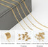 Jabogrii 16.4 Feet Gold Chain for Jewelry Making Stainless Steel Jewelry Making Chains Curb Cuban DIY Necklace Bracelet Flat Chain Findings...