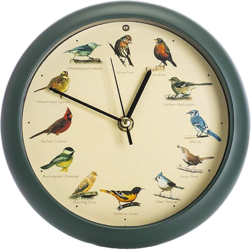 Mark Feldstein, The Original Singing Bird Clock, 8 Inch, Green...