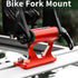 MUQZI Quick Release Fork Mount, Bike Car Roof Mount Rack Road Bicycle Fork Block Thru Axle Wheel Holder, Truck Bed Fork Mount with Installation Ad...