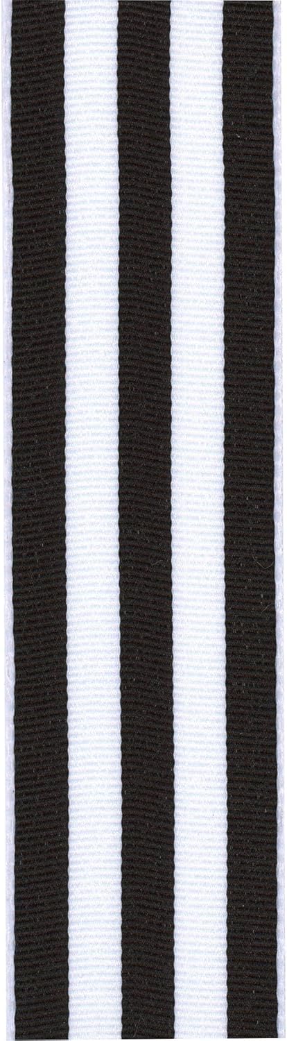 Berwick Offray 1.5" Wide Wired Edge Carnival Grosgrain Ribbon, 25 Yards, Black and White Stripe Pattern...