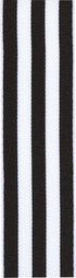 Berwick Offray 1.5" Wide Wired Edge Carnival Grosgrain Ribbon, 25 Yards, Black and White Stripe Pattern...