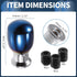 Shift Knob, 8cm Universal for Automatic and Manual Vehicle Gear Shifter Knob with 3 Adapter Titanium Alloy Burnt Blue, 1 Set...
