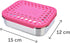 LunchBots Medium Duo Snack Container - Divided Stainless Steel Food Container - Two Sections for Half Sandwich and a Side - Eco-Friendly - Dishwas...