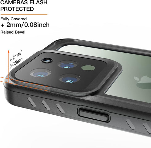 inkolelo Aqua Shield Series Designed for iPhone 13 Pro Max Waterproof Case Built-in Screen Full-Body Protector with Neck Lanyard for iPhone 13 Pro...