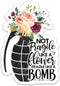 (3PCs) Not Fragile Like A Flower Fragile Like A Bomb Feminism Sticker, Feminist Girl Power Stickers Waterproof Vinyl Women's Rights Decals for Lap...
