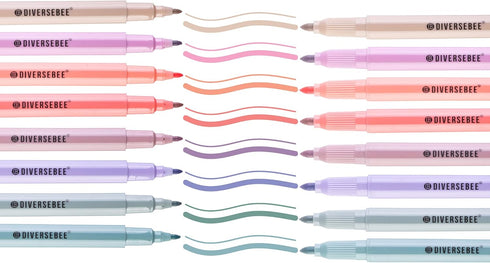 DIVERSEBEE Dual Tip Bible Highlighters and Pens No Bleed, 8 Pack Quick Dry Highlighters Set, Cute Markers, Bible Study Journaling School Office Su...