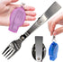Acantha Foldable Fork and Spoon Set, Portable Folding Spoon and Fork Set with Two Plastic Storage Cases for Travel Camping Outdoors Picnic...