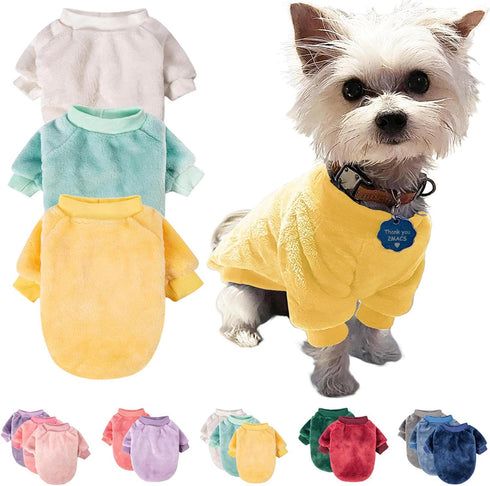 FabriCastle Small Dog Sweater, 3 Count, Dog Clothes Coat, Dog Jacket for Small Medium Dogs Boy or Girl, Ultra Soft and Warm Cat Pet Sweaters (X-Sm...