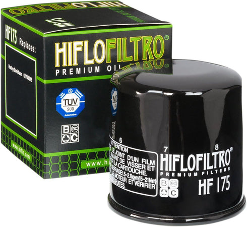 Hiflofiltro HF175 Premium Oil Filter, l: 8 h: 9 w: 8...