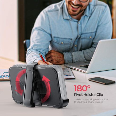 Defender Wallet Design with Hidden Back Mirror and Card Holder Heavy Duty Protection Shockproof 3 in 1 All-Round Armor Protective Case for iPhone ...