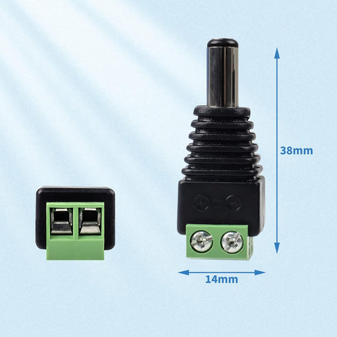 20 Pieces DC 12V 5A Male Plug Connector 5.5mm X 2.1mm? DC Power Adapter Connector for LED Light Strip and CCTV Camera...