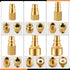 6 Pcs R1234yf to R12 Retrofit Conversion Adapter Fitting Kit Compatible with 1/4 Sae Thread Low High Side Retrofit Conversion Ac Charging Port Ada...