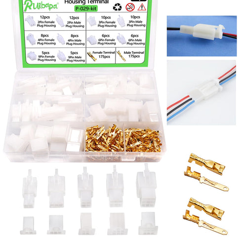 432PCS Auto Electrical Wire Connectors Kit,2.8mm 2 3 4 6 9Pin Wire Connector Housing Terminal Male Female Plug Pin Header Crimp Wire Terminals Con...