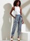 Vogue Misses' Petite Tie Belt and Paperbag Waist Pants Sewing Pattern Kit, Code V1873, Sizes 8-10-12-14-16, Multicolor...