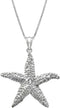 Honolulu Jewelry Company Sterling Silver Textured Starfish Ocean Sea Life Necklace Pendant with 18" Box Chain...