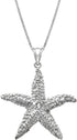 Honolulu Jewelry Company Sterling Silver Textured Starfish Ocean Sea Life Necklace Pendant with 18" Box Chain...