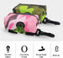 Andiker Dog Waste Bag Dispenser, Portable Dog Poo Bag Holder Leash Attachment with Zipper Pouches for Belt Leash (Green)...