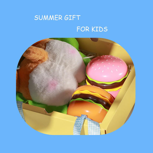 Portable Mini Desk Fan with Mirror, 3 Speeds Airflow, 360° Rotation, USB Rechargeable, Burger Shape Summer Gift Table Fan Handheld (Brown)...