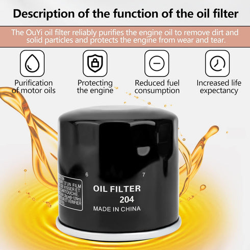 OuYi Oil Filter Compatible with H-o-n-d-a Goldwing 1800 GL1800 NC700X NC750X RC51 ST1300 VFR800 VFR1200X VT1300 Shadow 750 VTR1000 VTX 1300 1300C ...