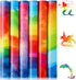 6 Sheets Tie Dye Iron on Vinyl, Ombre Glitter Vinyl Sunflower Heat Transfer Vinyl Rainbow HTV, 10 x 12 Inch Watercolor Pastel Heat Transfer Vinyl ...