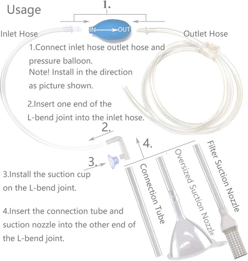 Aquarium Siphon and Gravel Cleaner kit Fit for Small Tank...