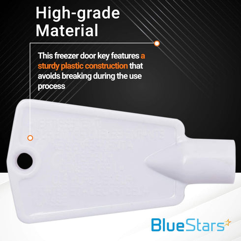 BlueStars 297147700 Ultra Durable Freezer Door Key Replacement Part Compatible with Frigidaire Kenmore Electrolux Freezers - Replaces AP4301346 PS...