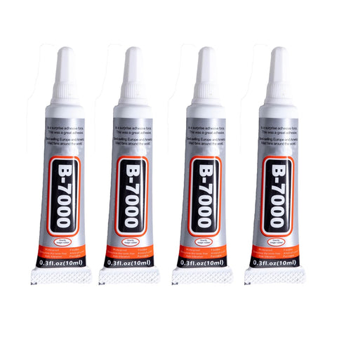 B7000 glue clear with precision tip for crafts phone shoes leather jewelry metal stone rhinestones and fabric glue permanent?4X10ml/0.3fl.oz?...