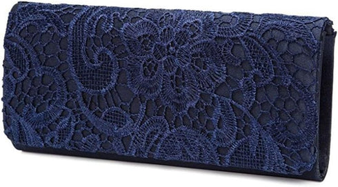 Women's Elegant Floral Lace Evening Party Clutch Bags Bridal Wedding Purse Handbag...