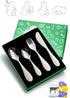 Toddlers Silverware Set, 18/10 Stainless Steel Safe Kids Silverware, Cute Baby Utensils Reusable Metal Mirror Polished Child Flatware Cutlery Incl...