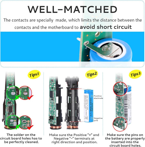 Electric Toothbrush Battery Replacement for Philips Sonicare Parts HX6300 HX6500 HX6610 HX6700 HX6900 HX9300 Series with Solder Wire, Disassemble ...