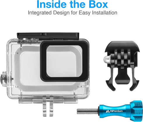 MiPremium Waterproof Housing Case for GoPro Hero 7 6 & 5 Black. Underwater Protective Diving Shell Cage Mount Accessories Aluminium Screw & Quick ...