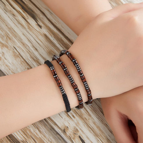 Morse Code Bracelet?Vintage Promise Distance Friendship Bracelets Hand Made Beads String Rope Bracelet for Women Men Friend Couples?I Love You?...