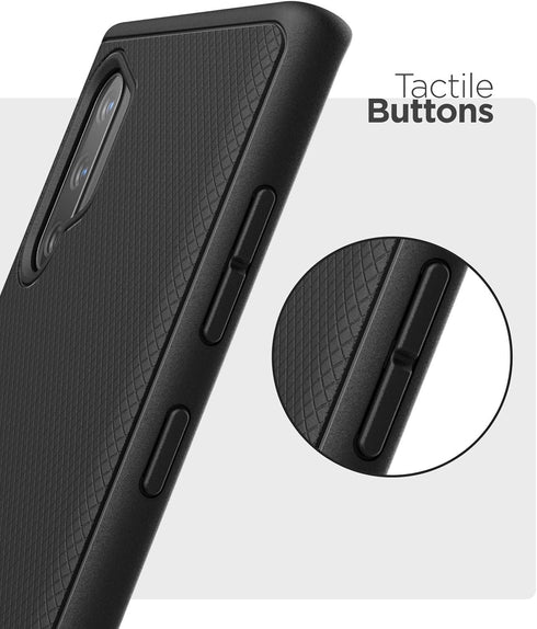 ENCASED Galaxy Note 10 Plus Case (Thin Armor) Slim Flexible Grip Phone Cover (Samsung Note 10+) Black...