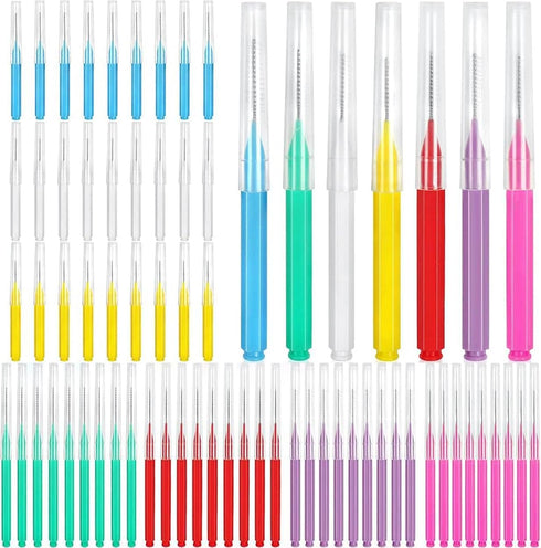 Braces Brush,Interdental Brush Toothpick, Dental Tooth Flossing Head, Oral Dental Hygiene Flosser,Toothpick Cleaners, Tooth Cleaning Tools(7Colors...