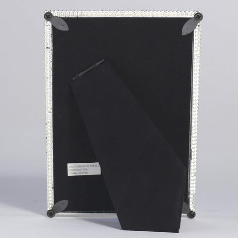 Lawrence Frames 4x6 Sarah Silver Metal Crystal Picture Frame...