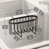 SWTYMIKI Sponge Holder for Kitchen Sink - Movable Kitchen Sink Caddy with M Shape Hook, Stainless Steel Hanging Sponge Caddy for Dish Sponge, Brus...