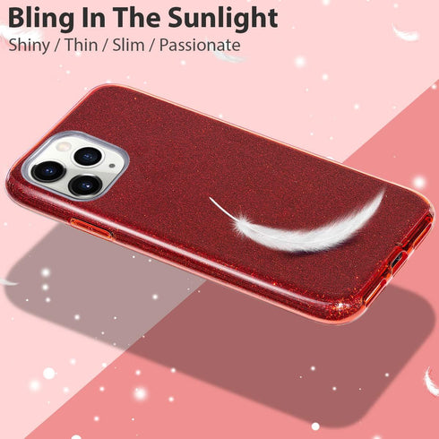 MATEPROX Compatible with iPhone 11 Pro Max case,Bling Sparkle Cute Girls Women Protective Christmas Case for iPhone 11 Pro Max 6.5inch(Red)...