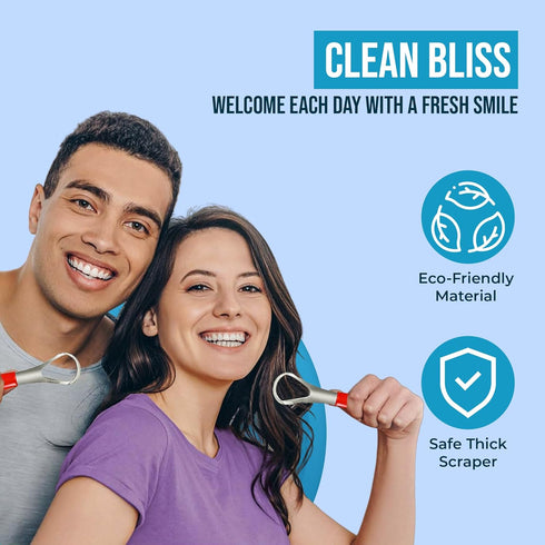 Tongue Cleaner,Tongue Scraper Cure Bad Breath,Tongue Cleaners Stainless Steel,Tongue Scrapers for Adults & Kids Fresher Breath in Seconds by AARAM...