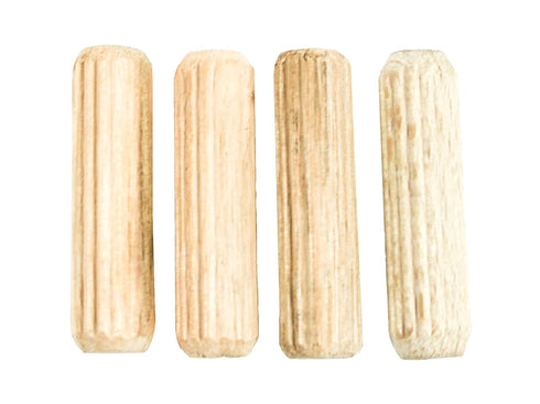 Berta, 5/16" x 1 1/2" (8 mm x 40 mm) Wooden Dowel Pins, Straight Dowel Rods Made of Hard Wood, Fluted Wood Dowel Plugs with Beveled Ends Tapered f...