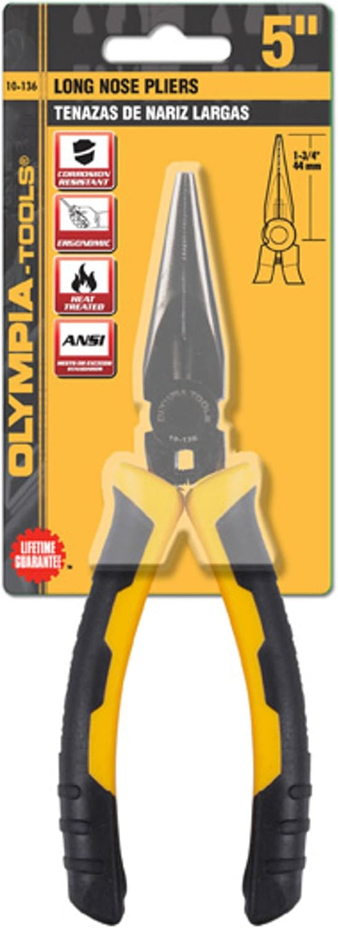 Olympia Tools Long Nose Pliers, 10-665, 5 Inches, black...