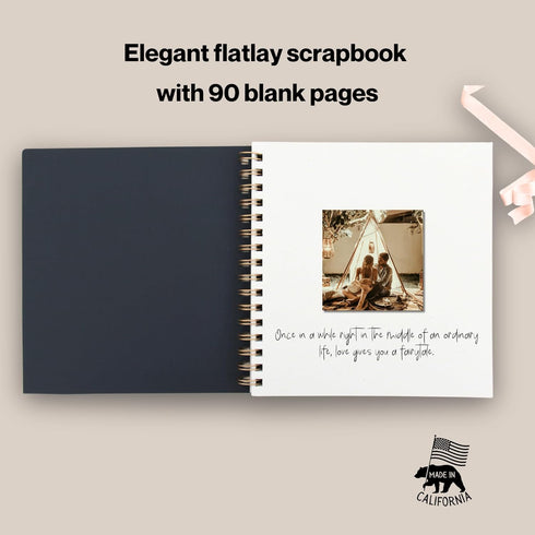 Couples Scrapbook Album, Engagement Gift, 8.5" x 8.5" 90 pgs, Wedding Scrapbook, First Year Anniversary Paper, Photo Album Wedding, First Valentin...