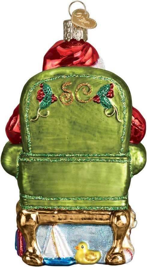 Old World Christmas Assortment Glass Blown Ornaments for Christmas Tree Santa Checking List, 40300...