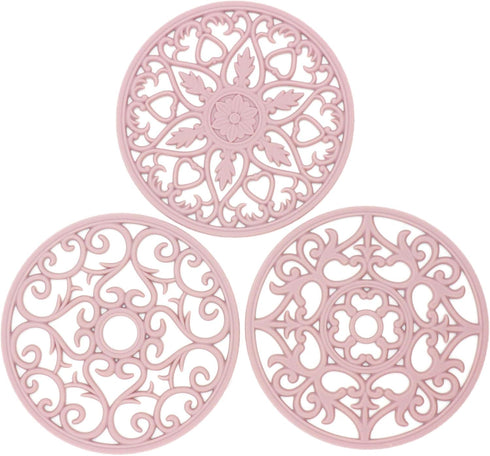 Smitchraft Silicone Trivets for Hot Dishes, Pots & Pans, Hot Pads for Kitchen Quartz Countertops, Silicone Pot Holders Mat, Multi-use Carved Heat ...