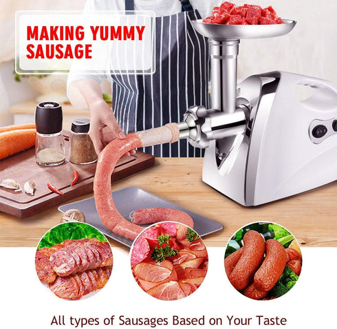 3 Pieces Sausage Stuffer Tubes Stainless Steel Grinder Stuffer Tubes for Size 5 Meat Food Grinder, 3 Sizes...