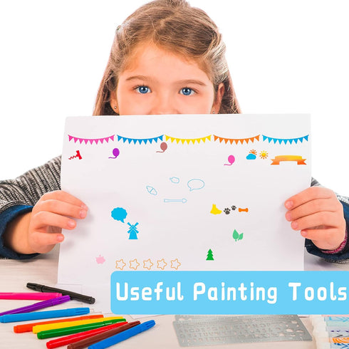 4 Pieces Metal Journal Stencil Metal Planner Stencil Bookmark Ruler Back to School Supplies Stainless Steel Stencils Kit for DIY, Engraving, Paint...