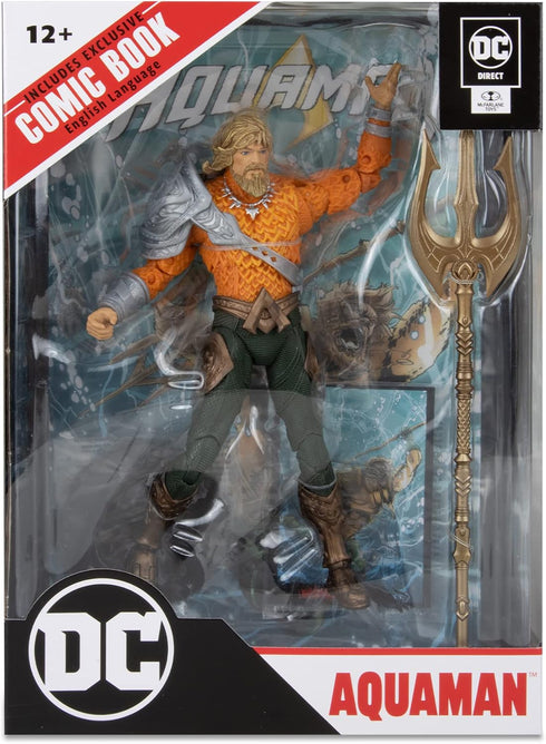 McFarlane Toys DC Direct Page Punchers Aquaman 7in Action Figure with Aquaman Comic...