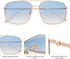 SOJOS Retro Square Aviator Sunglasses Womens Mens Double Bridge Metal Sun Glasses SJ1176...
