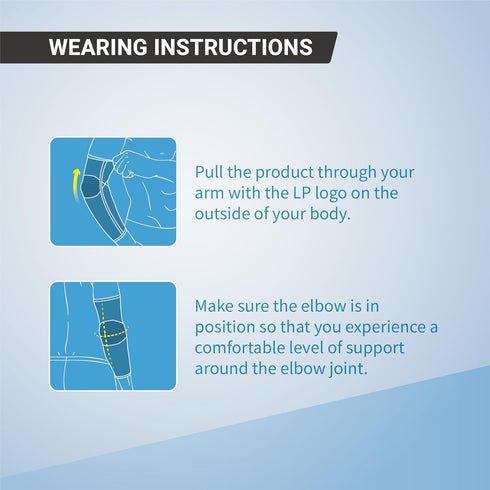 LP SUPPORT 668 Elbow Compression Sleeve Brace - Tennis and Golfer’s Elbow, Tendonitis - For Workouts, Sports & Weightlifting - for Pain Relief Men...